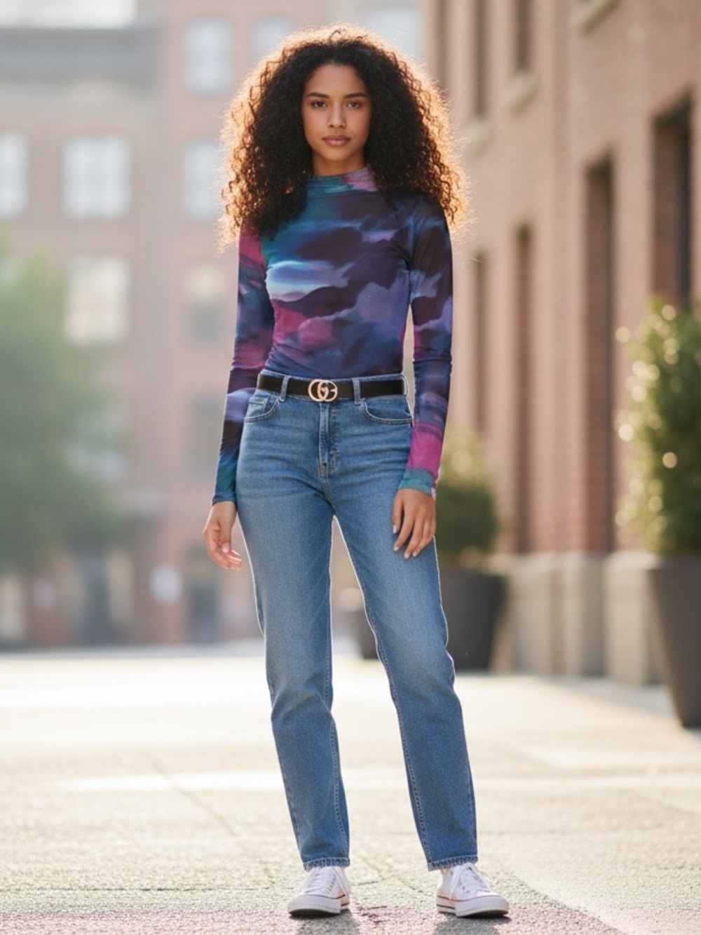 Multicolor Abstract Top